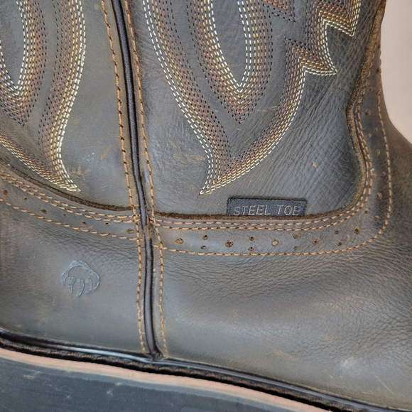 EUC! Wolverine Men's Rancher Square-Toe Steel-Toe Wellington Work Boots US 13 EW - Picture 10 of 10